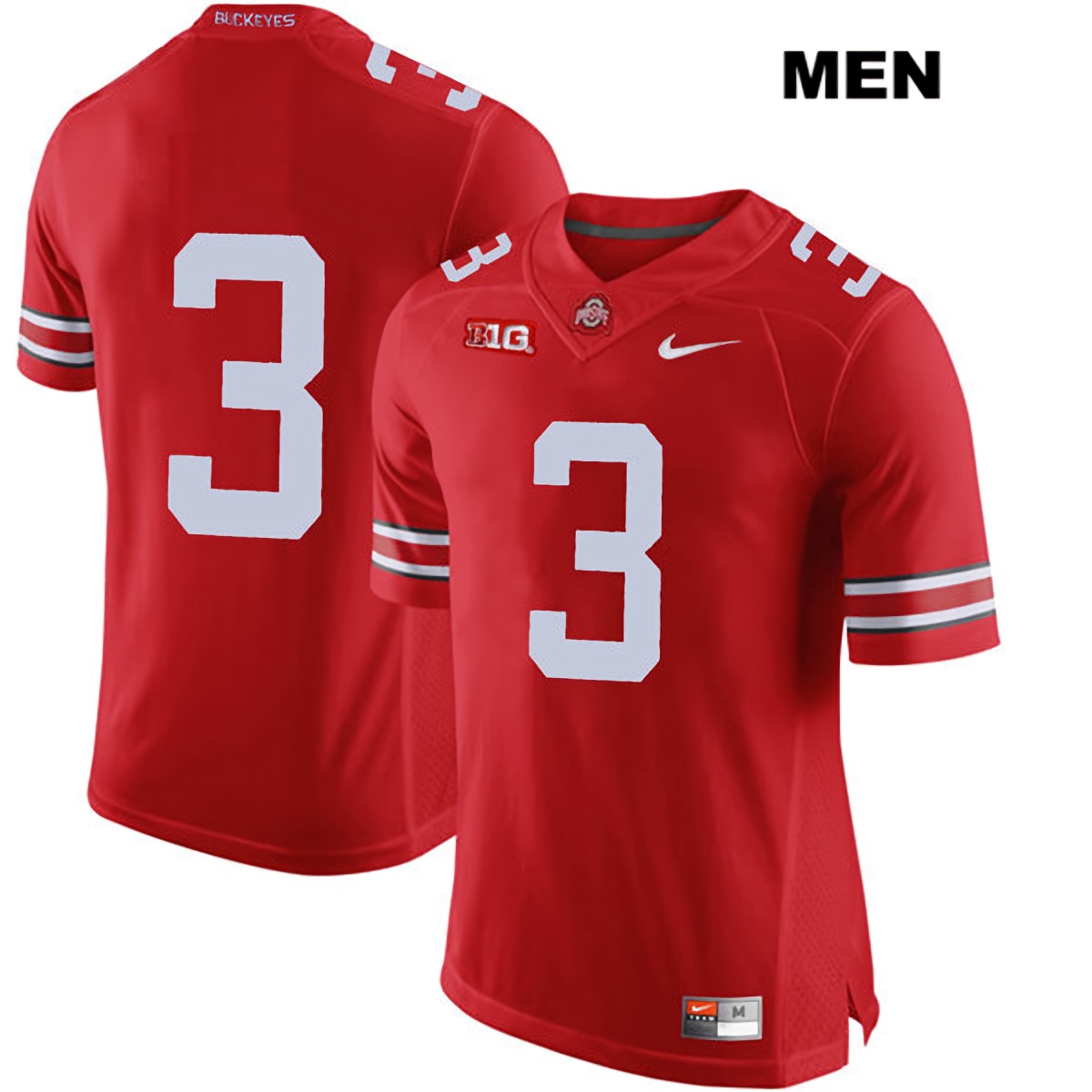 Quinn Ewers Ohio State Buckeyes Men's NCAA #3 No Name Red College Stitched Football Jersey BQR7356CE